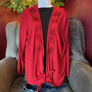 Red Penningtons Open Front Cardigan Size XL